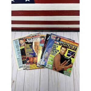 8 Star Trek Vintage Magazine Lot Vintage Starlog Cinefantastique 1990s FreeJack